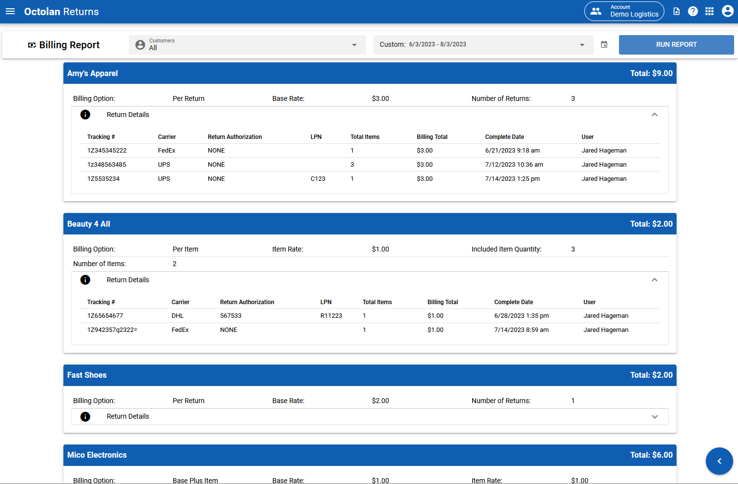 Billing report2